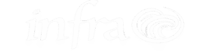 logo infra en blaco